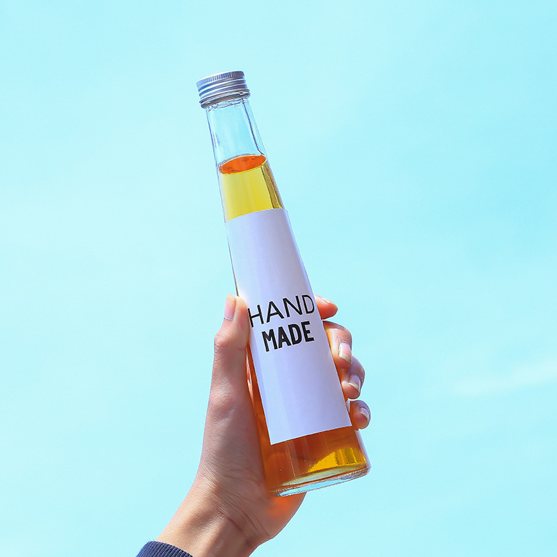 Hot sales glass empty wine bottle creative glass bottle juice