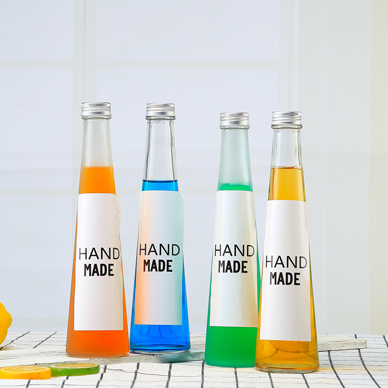 Hot sales glass empty wine bottle creative glass bottle juice