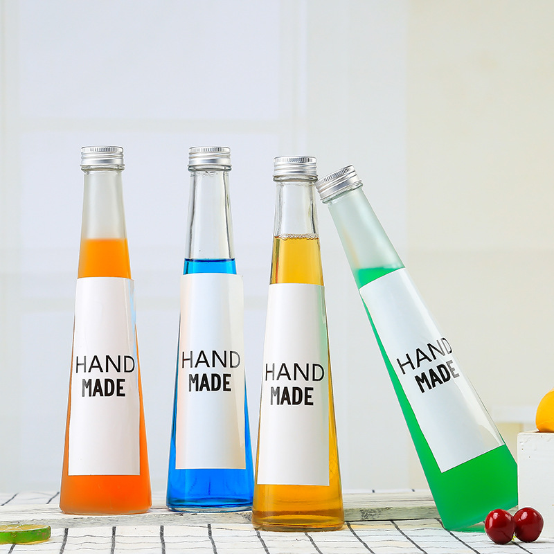 Hot sales glass empty wine bottle creative glass bottle juice