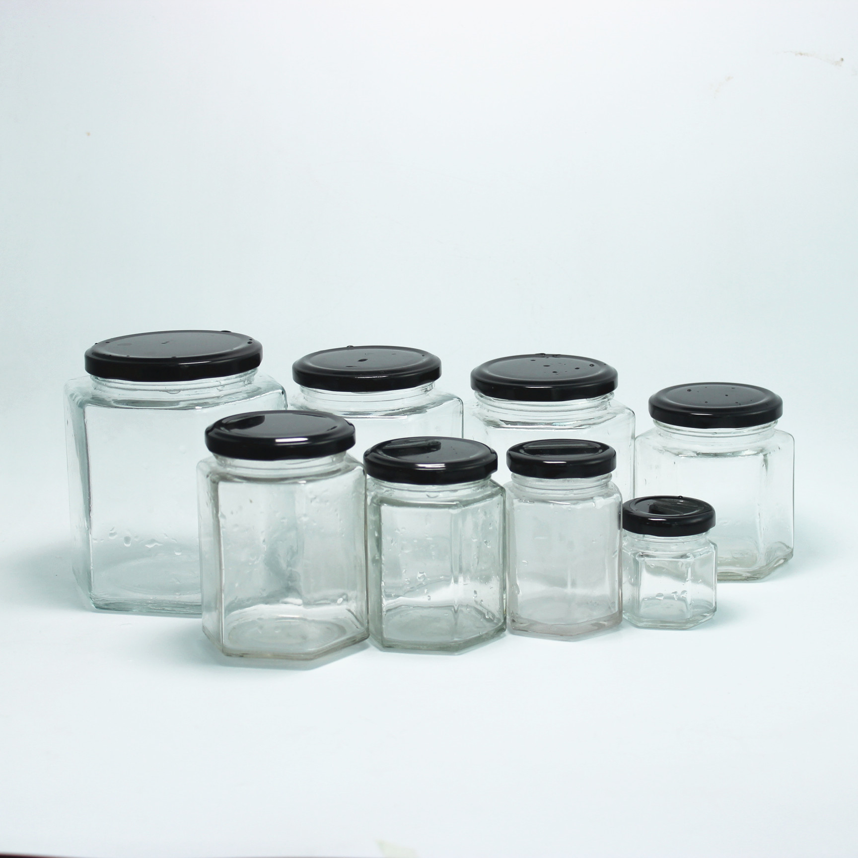 Hot sales honey bee bottles mini honey glass jars with lids for honey