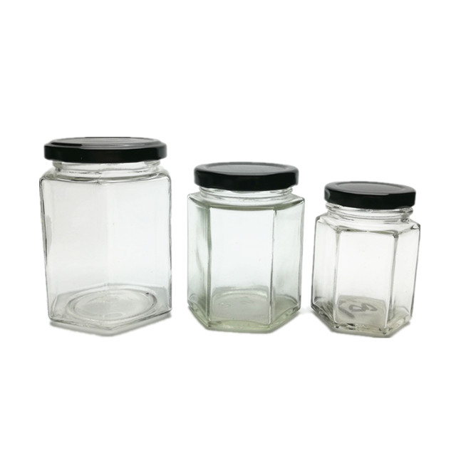 Hot sales honey bee bottles mini honey glass jars with lids for honey