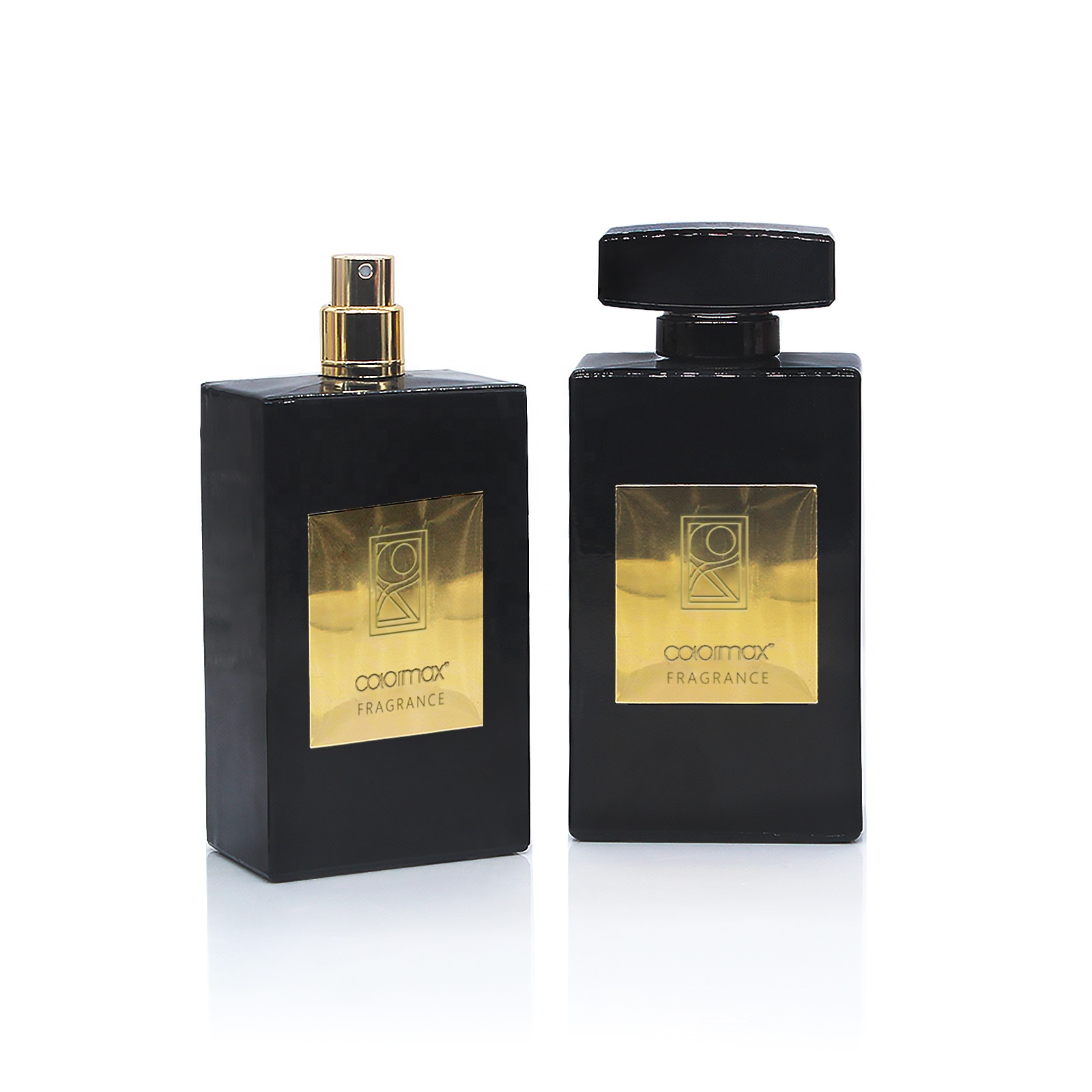 Hot sales square flat round shape cosmetic glass spray perfume bottle perfume bottle packaging perfume bottles 100ml glass