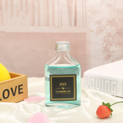 Hot sell 100ml 200ml 250ml 350ml juice beverage coffee fruit milk tea empty wine glass bottle with aluminum cap