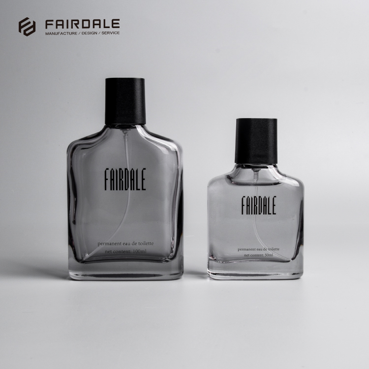 Hot sell 100ml Black Empty Glass Perfume Spray Bottle with Matte plastic Cap Velvet Set Body Box