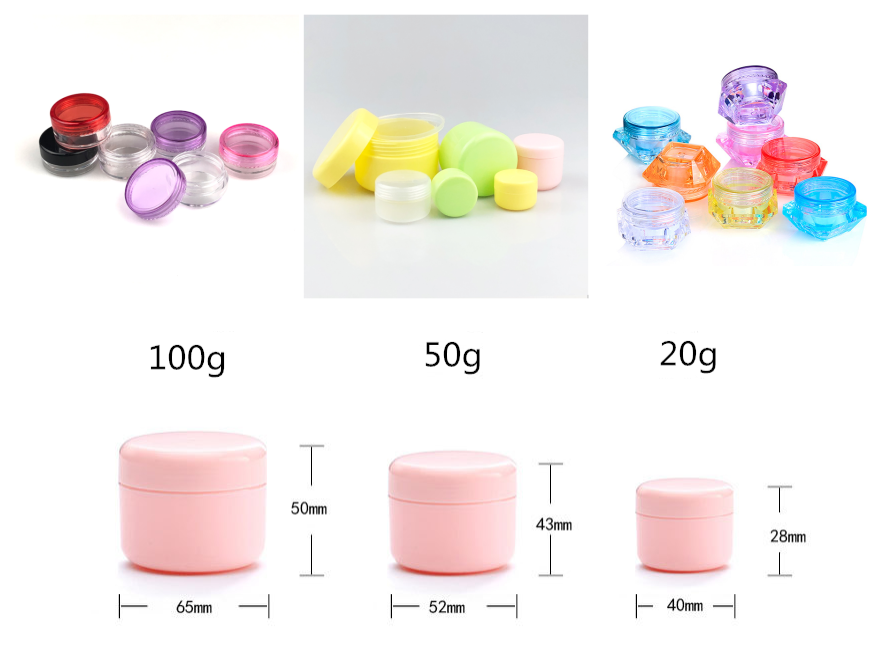 Hot sell 3g 5g empty cream jar plastic cosmetic jars