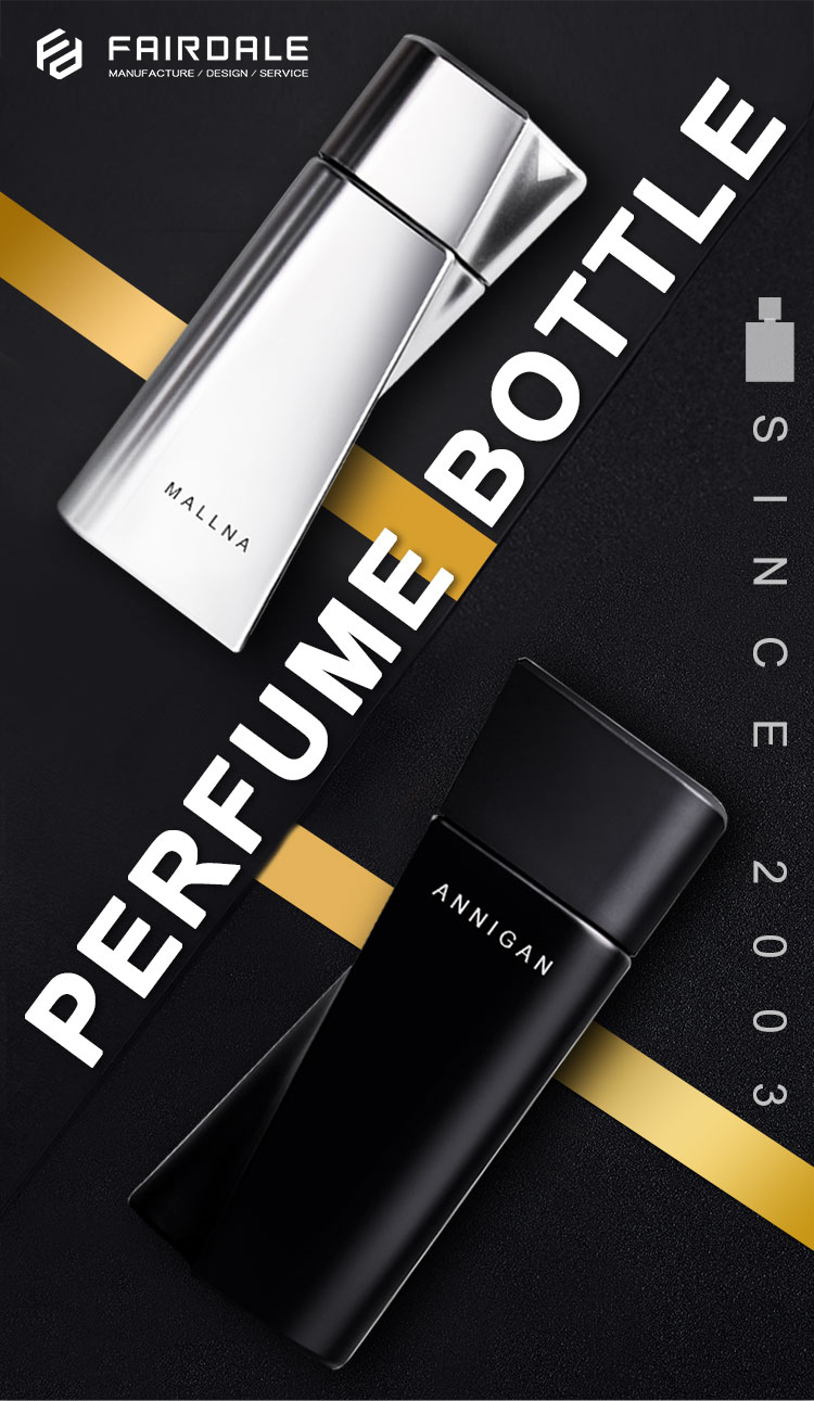 Hot sell 50ml*2 glass perfume bottle