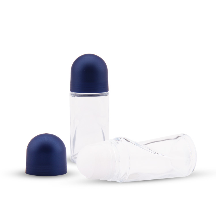 Hot sell deodorant packaging fast delivery custom logo glass roll on bottles 50ml