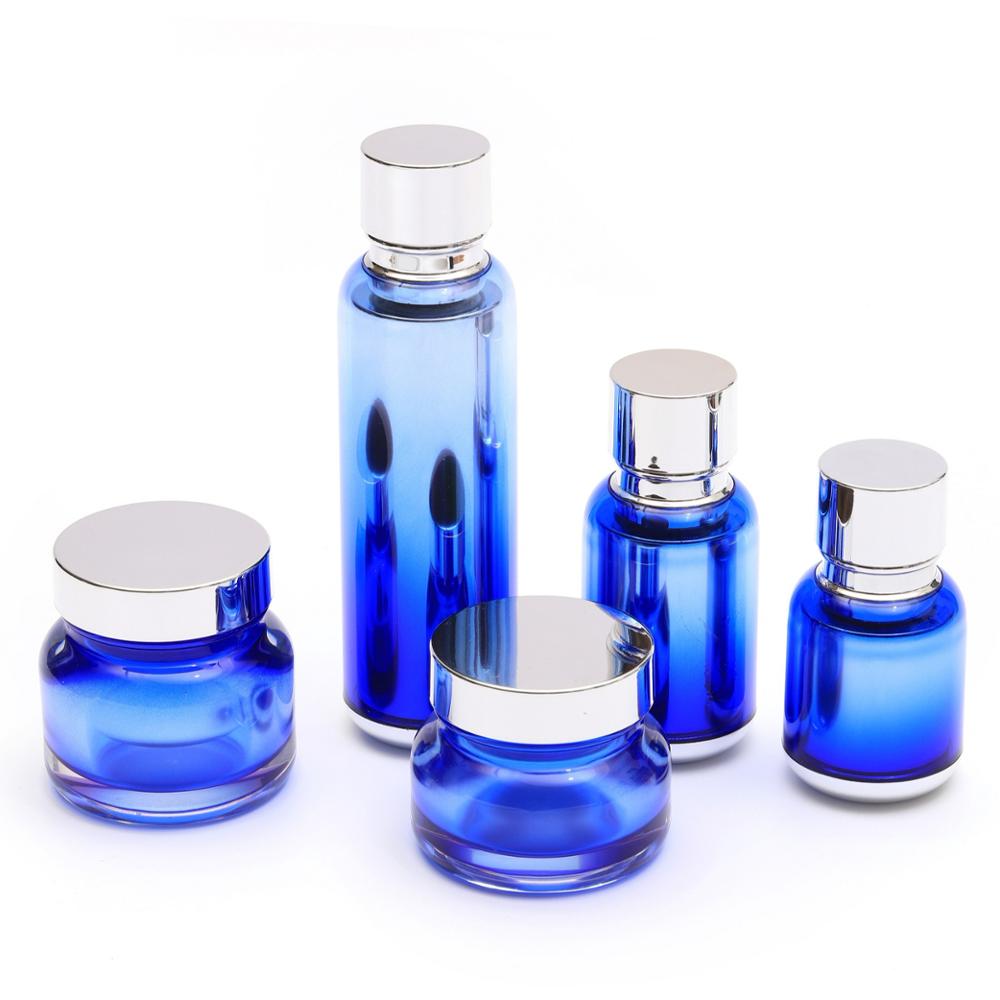 Hot sell white round double wall cosmetics acrylic jar luxury airless bottle