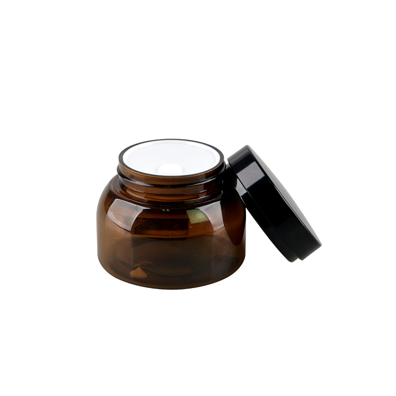 Hot seller amber plastic jars for skincare cream packaging