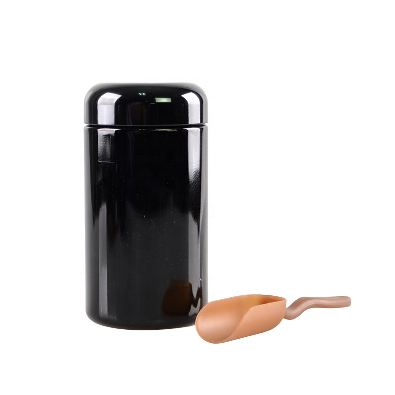 Hot seller dark violet cosmetic glass cream jar violet glass jar