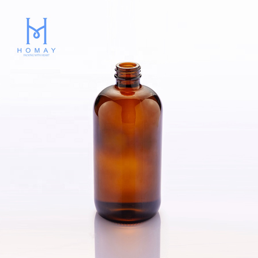 Hot selling 0.5oz 1oz 2oz 4oz 8oz 16oz 32oz amber boston spray glass bottle for medicine and drinks