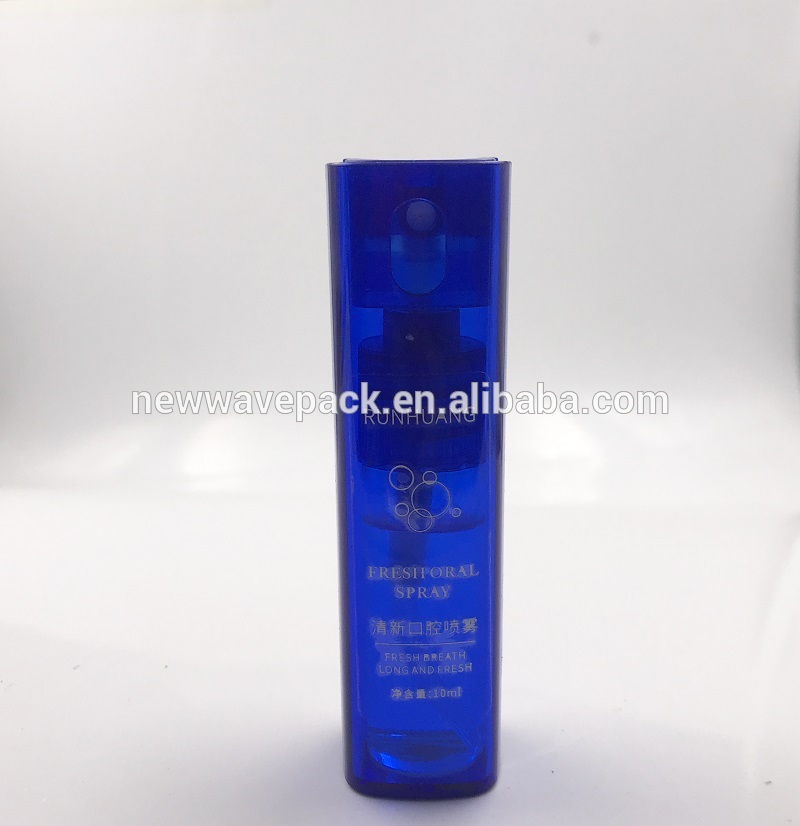 Hot selling 10ml 15ml plastic credit card perfume bottle empty refillable perfume spray bottle 20ml