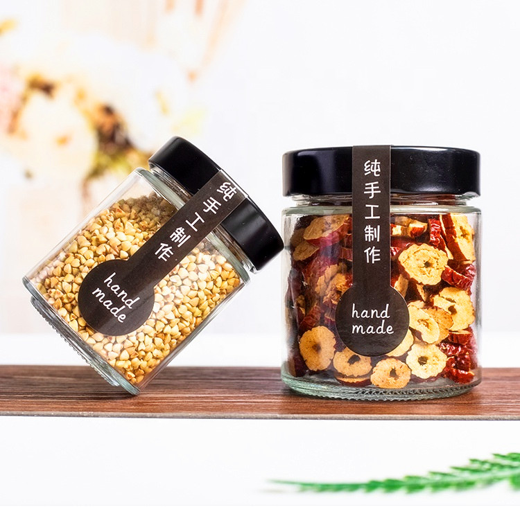 Hot selling 180ml 220ml kitchen jars storage spice storage jars bee storage jar