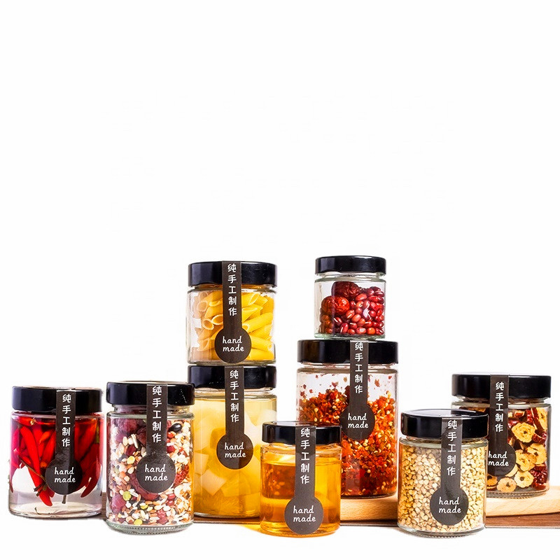 Hot selling 180ml 220ml kitchen jars storage spice storage jars bee storage jar