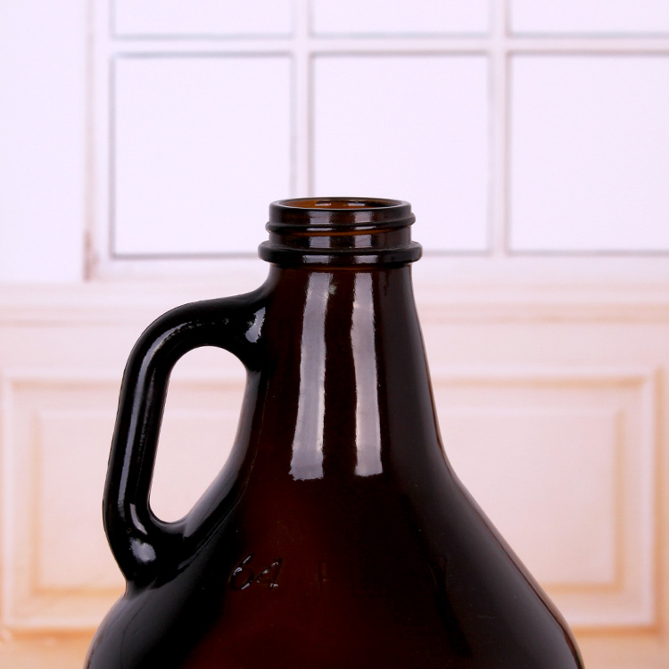 Hot selling 2 liter 2000ml amber California wine beer glass bottle with swing top