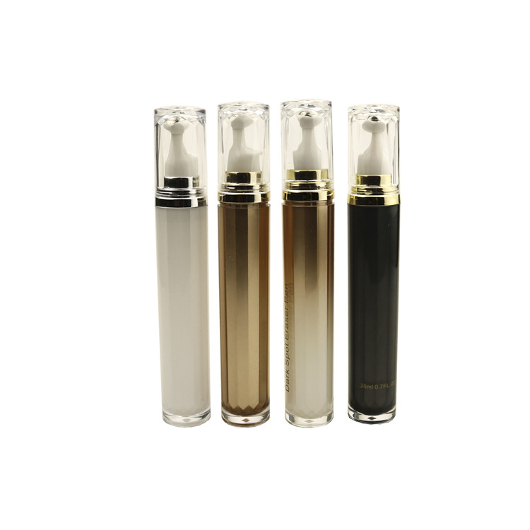 Hot selling 20g Acrylic eye serum unique roller bottle 20ml essential oil bottles with stainless steel roller ball
