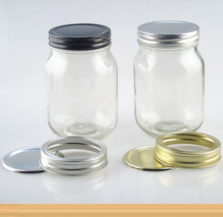 Hot selling 250ml 500ml fermenting frutta del prato glass mason jar for jam with metal lid