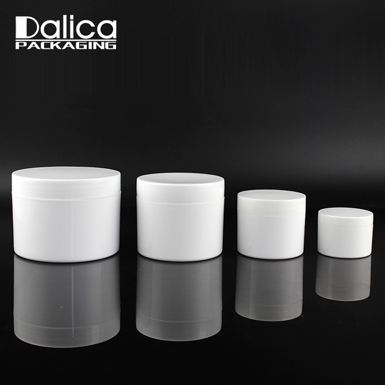 Hot selling 50ml 100ml white black plastic cosmetic jar PP body cream jar