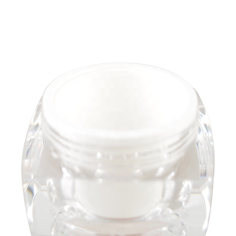 Hot selling 5g 10g 30g 50g Clear Matte Black Cosmetic Jars Square Shape with Black PP Cap