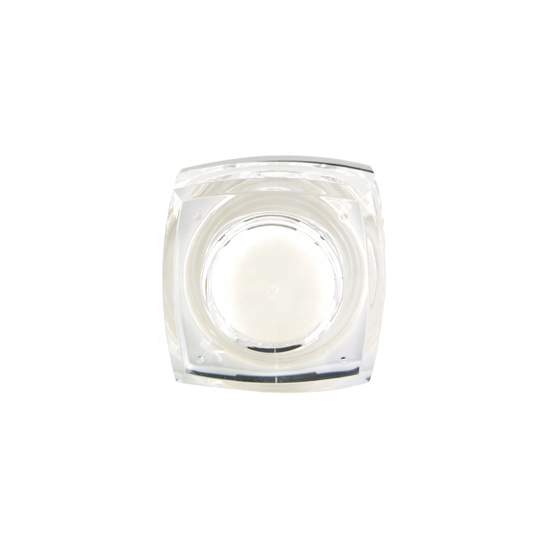 Hot selling 5g 10g 30g 50g Clear Matte Black Cosmetic Jars Square Shape with Black PP Cap
