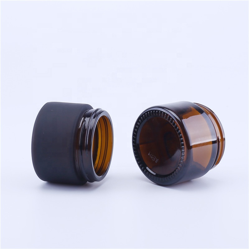 Hot selling Luxury Cream Jar 50g Frost Custom Amber Glass Jar For Face Care