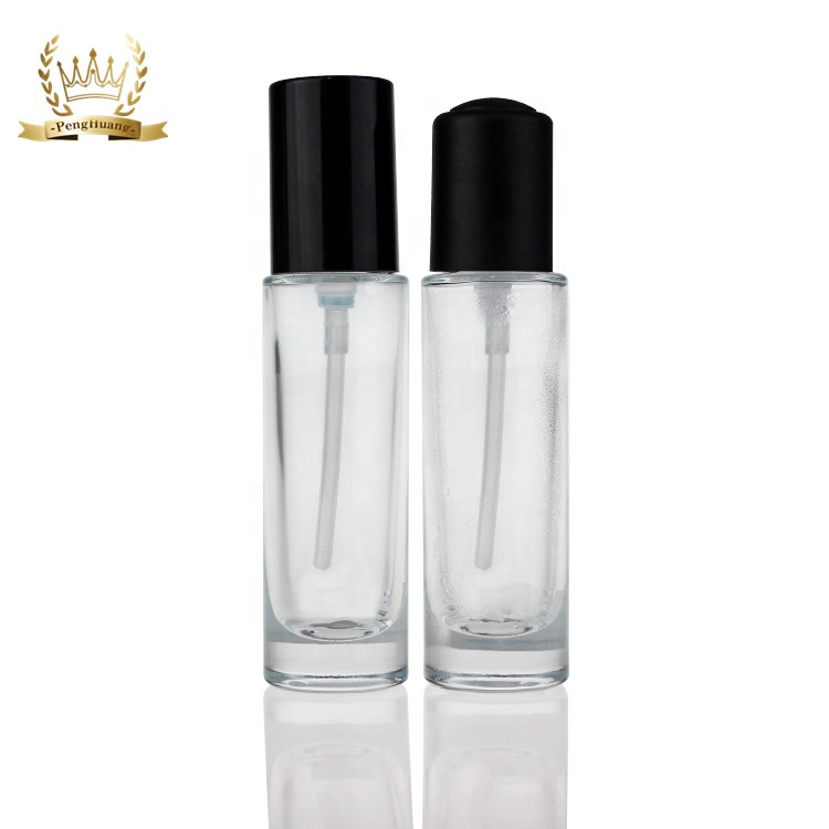 Hot selling Round cosmetic Lotion Bottle Glass Foundation Bottle