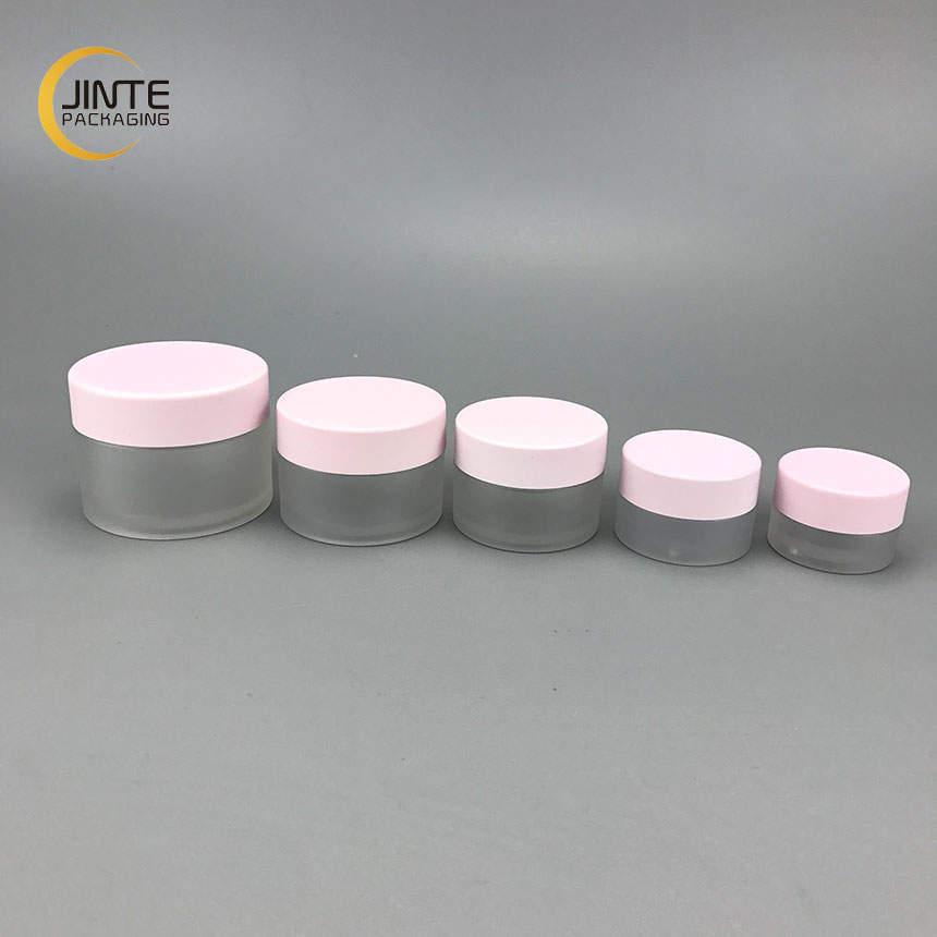 Hot selling Round shape Packaging Container 5g 10g 20g 30g 50g Mini Size Face Cream Plastic PETG Frosted jars