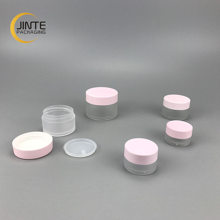 Hot selling Round shape Packaging Container 5g 10g 20g 30g 50g Mini Size Face Cream Plastic PETG Frosted jars