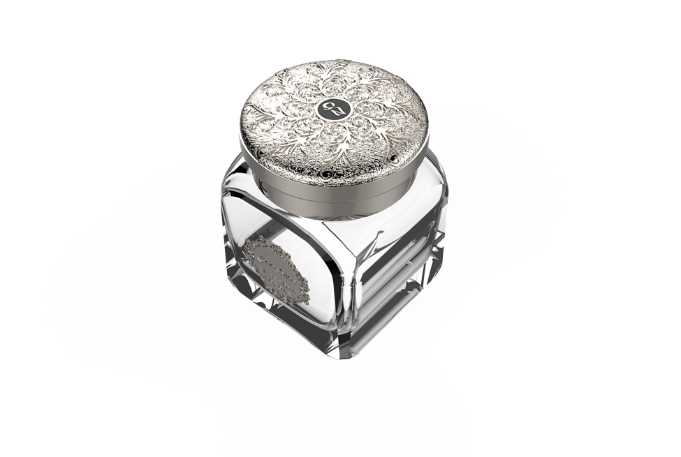 Hot selling bakhoor glass cosmetic jar and bottle set with your own logo