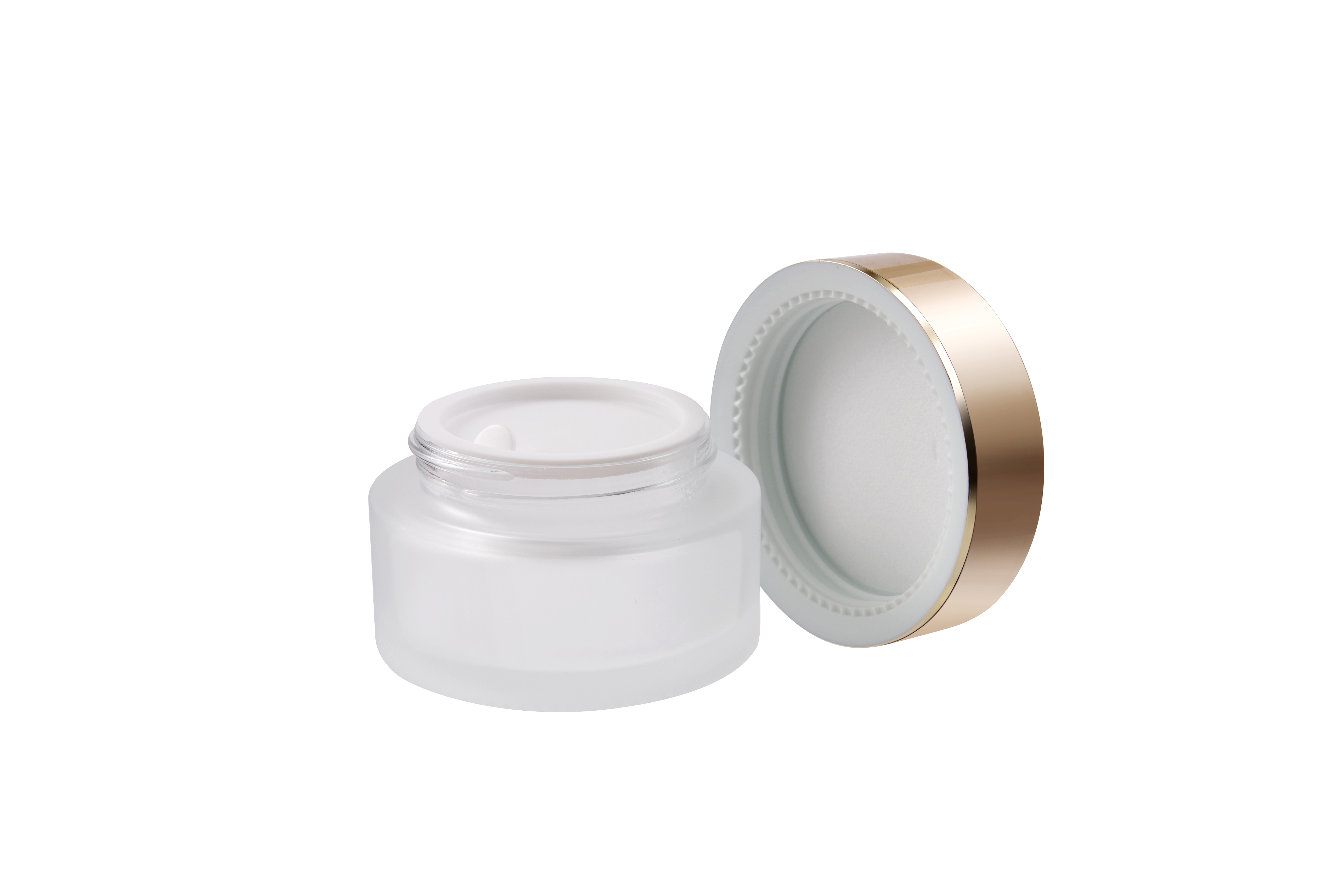 Hot selling cosmetic container glass jar 50g skin care cream packing