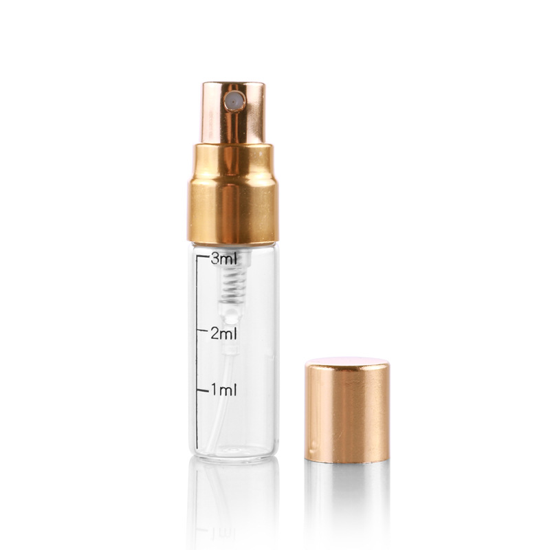 Hot selling crystal glass material 2ml 3ml 5ml refillable perfume bottle empty pocket spray bottle