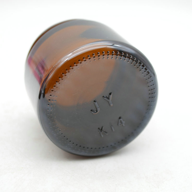Hot selling custom empty 60g glass cream jar with black cap for lip balm body scrub container