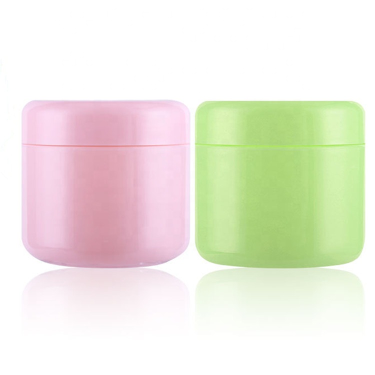 Hot selling custom made yellow cute plastic fancy scrub cream jars 150g 200g