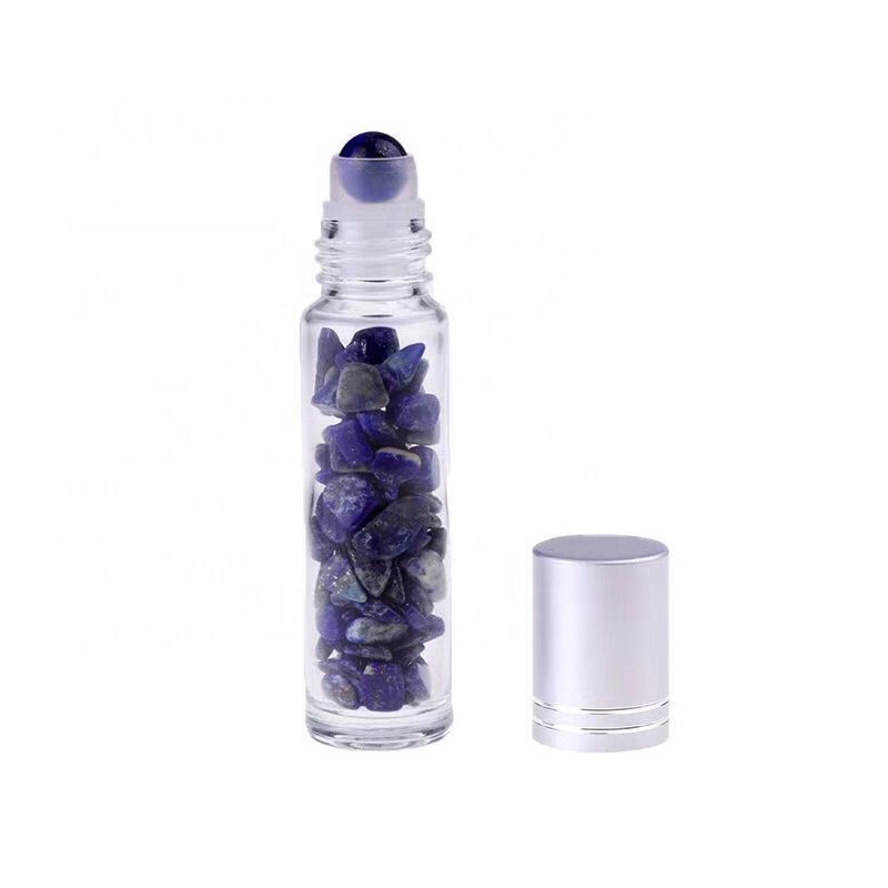 Hot selling empty 10ml Gemstone roller bottle, perfect promotional items essential oil roll on glass bottle