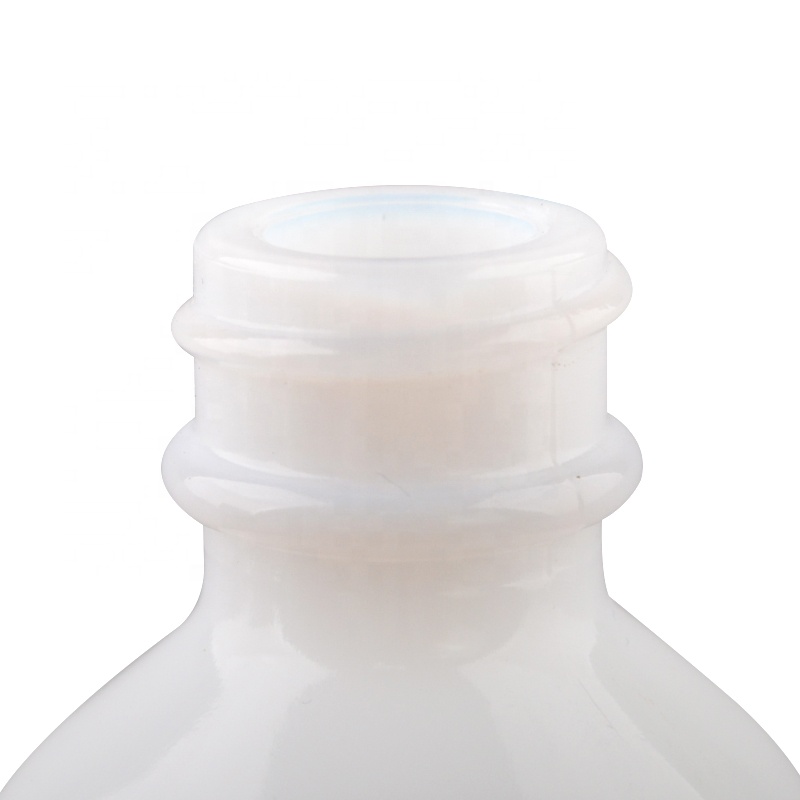 Hot selling empty 30ml boston opal white glass with lotion pump or dropper