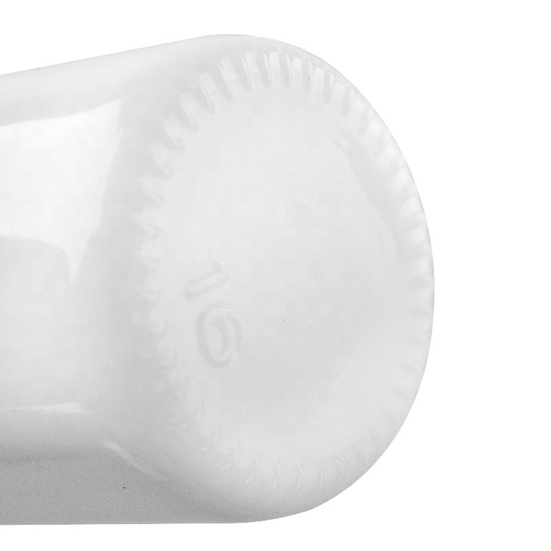 Hot selling empty 30ml boston opal white glass with lotion pump or dropper