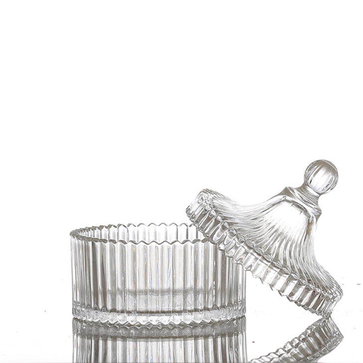 Hot selling fashionable glass jar for candy, empty storage jar cang bottle