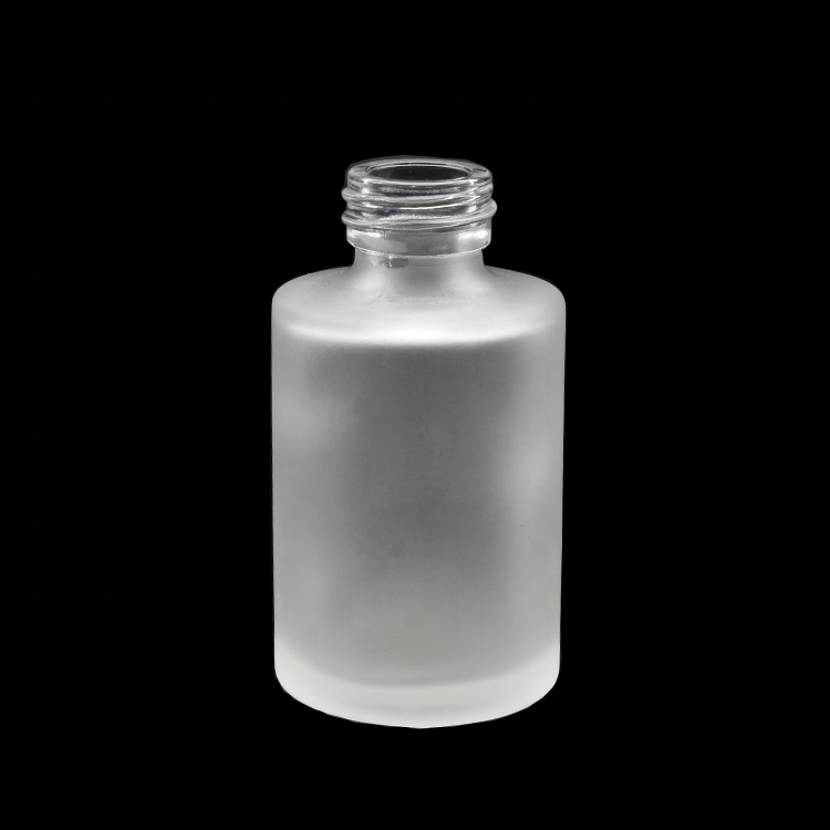 Hot selling frosted flat shoulder glass bottle 10ml 20ml 30ml 50ml matt glass dropper bottle with aluminum cap
