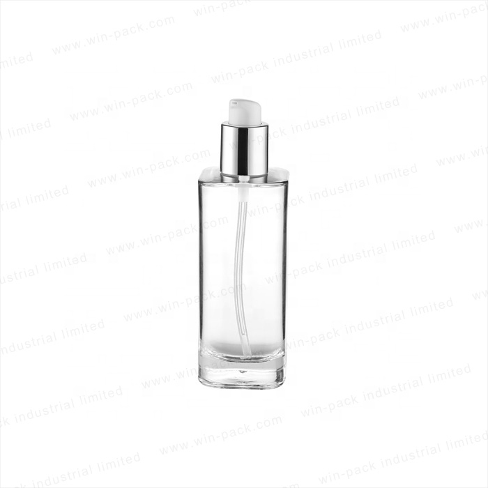 Hot selling glass lotion pump bottles wholesale cosmetic empty bottles with aluminum cap 15ml 30ml