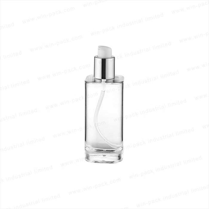Hot selling glass lotion pump bottles wholesale cosmetic empty bottles with aluminum cap 15ml 30ml