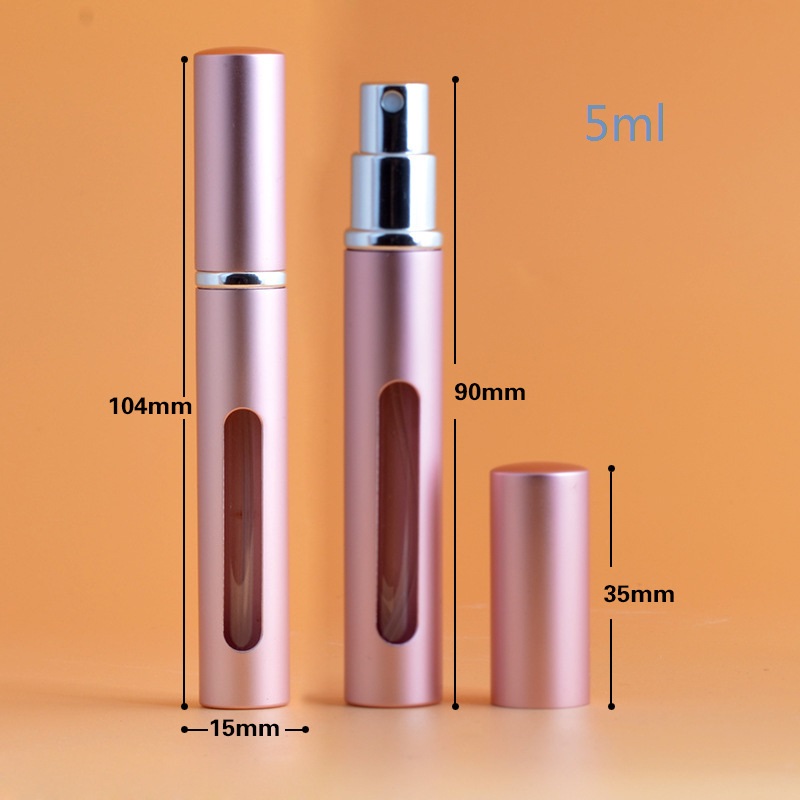 Hot selling high quality 5ml 10ml empty refillable portable aluminum glass perfume spray atomizer bottle
