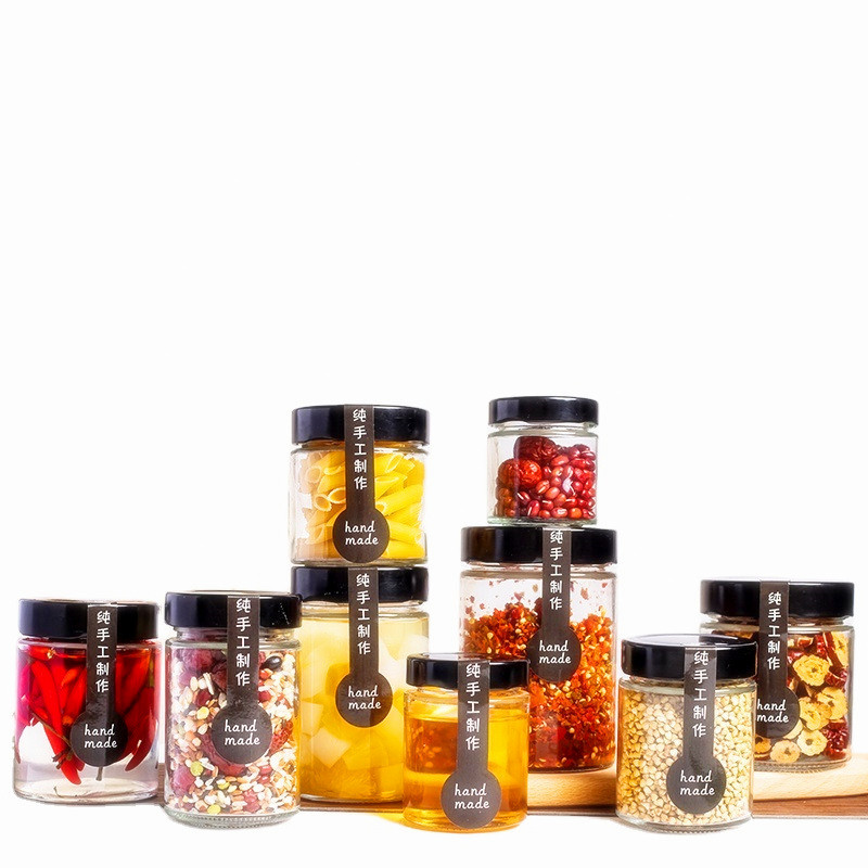 Hot selling modern storage jar with lid glass jars and bottles storage