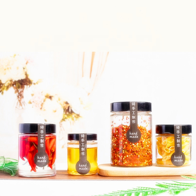 Hot selling modern storage jar with lid glass jars and bottles storage