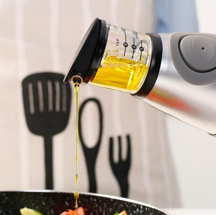Hot selling new style kitchen cooking glass olive oil dispenser