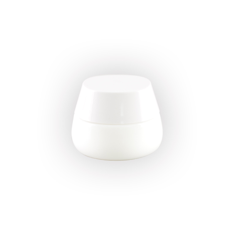 Hot selling opal white glass jar empty glass cream jar for cosmetic packaging