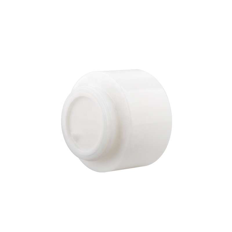 Hot selling opal white glass jar for cosmetic packaging with opal white lid