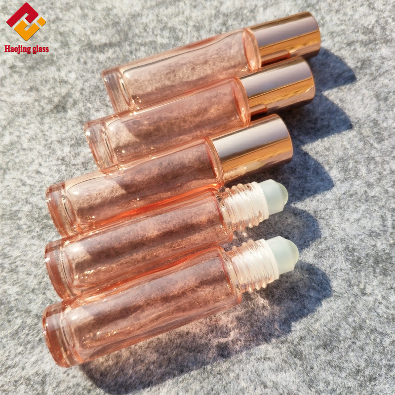Hot selling orange perfume essential oil glass bottle roll on ball bottle