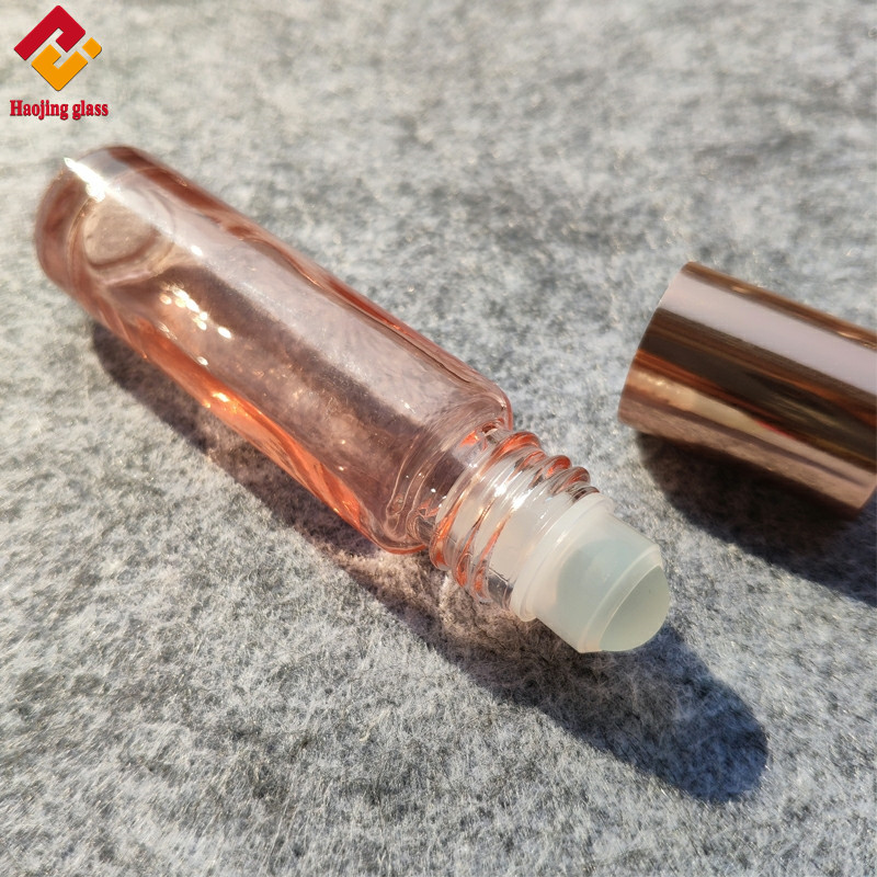 Hot selling orange perfume essential oil glass bottle roll on ball bottle