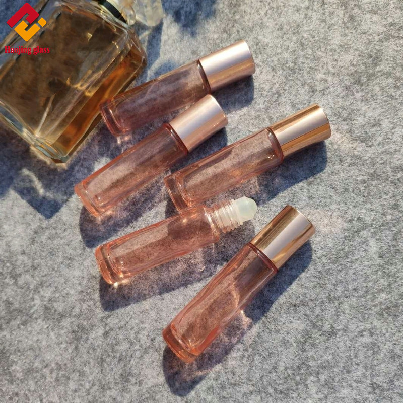Hot selling orange perfume essential oil glass bottle roll on ball bottle