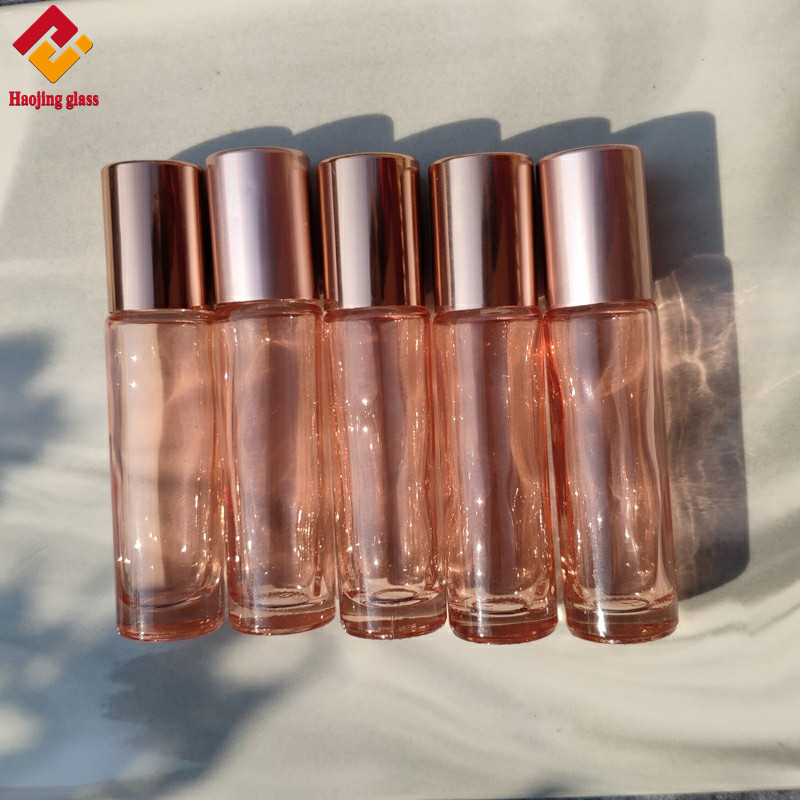 Hot selling orange perfume essential oil glass bottle roll on ball bottle